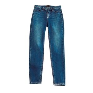 Talbots flawless 5 pocket design mid wash jeans whiskered stretch cotton size 28